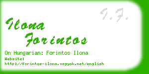 ilona forintos business card